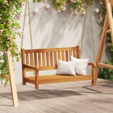 vidaXL Bancă de leagăn pentru 2 persoane 110x56x58 cm din lemn tare de acacia