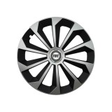 Set 4 Capace Roti 15 inchi (R15) Fame Gri-Negru, Compatibile Cu Fiat