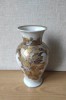 Vaza portelan fin model floral auriu
