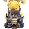 Costum catei Edman Pet Pro &ndash; Costum de tip trening cu ursulet pentru caini de talie mica, marimea L, Galben