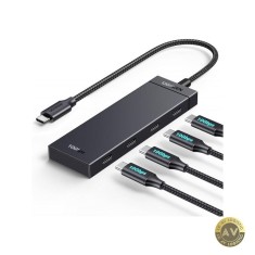 Hub USB-C UGREEN CM806 4 x USB-C 0.5m Negru