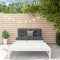 Gossi set mobilier relaxare gradina, 2 piese, alb, lemn masiv de pin