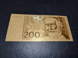 Bancnota 200 Mark Replică Gold
