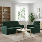 Cumpara ieftin Set de canapea 2 pcs Verde inchis Catifea