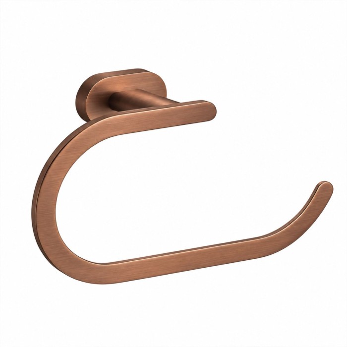 Cuier de baie Ring 110 Til Brush Copper