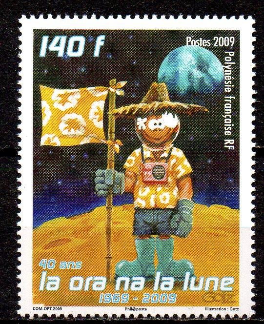 POLINEZIA FRANCEZA 2009, Aniversari, 40 de ani - LUNA, serie neuzata, MNH
