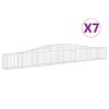 Cosuri gabion arcuite 7 buc, 400x30x40/60 cm, fier galvanizat