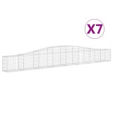 Cumpara ieftin Cosuri gabion arcuite 7 buc, 400x30x40/60 cm, fier galvanizat