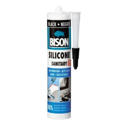 Silicon sanitar, negru, Bison, interior / exterior, 280 ml foto