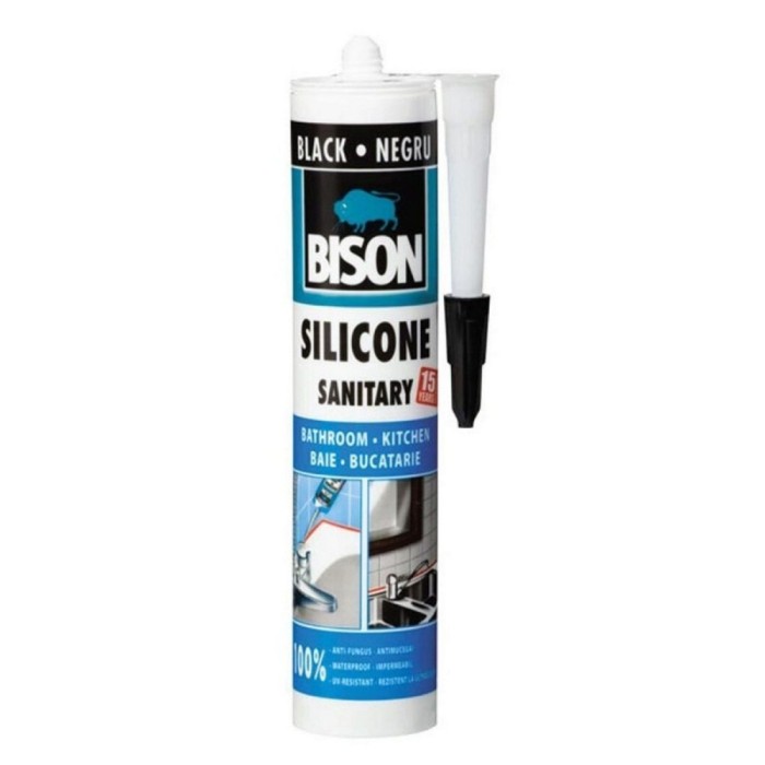 Silicon sanitar, negru, Bison, interior / exterior, 280 ml