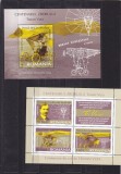 2006 Romania - Centenarul zborului Traian Vuia LP 1712, COLITA + BLOC,MNH., Spatiu, Nestampilat