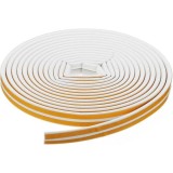 Banda autoadeziva etansare, usi, ferestre, 9 x 6mm, 10m lungime, alba