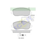 Set placute frana Icer 181732700, parte montare : Punte Fata