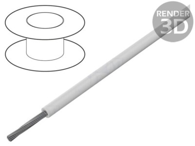 Cablu HookUp Wire 18AWG PTFE Alb 1kV 305m ALPHA WIRE foto