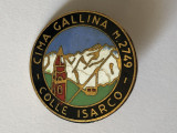 Insigna cu refugiul Cima Gallina, din localitatea Colle Isarco, Italia