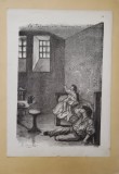 LES FEDERES A LA CONCIERGERGERIE , LITOGRAFIE dupa G. COURBET , 1871