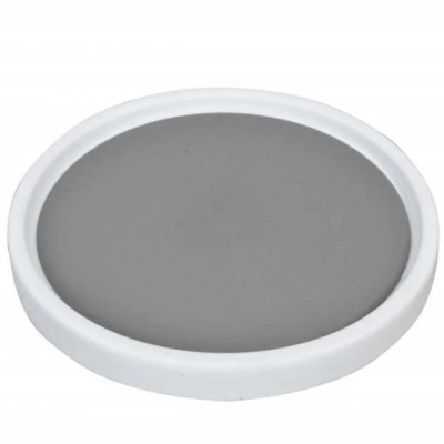 Organizator rotativ tip tava Pufo pentru frigider sau dulap cu suprafata antialunecare, 25 cm, alb foto