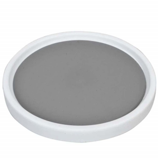 Organizator rotativ tip tava Pufo pentru frigider sau dulap cu suprafata antialunecare, 25 cm, alb