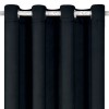 Draperie Decorativă, Negru, Poliester, Dimensiuni 140x260 cm, Inele Metalice, Oem