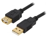 Cablu USB 2.0 A-A 3m Negru Aurit, Bq Cable