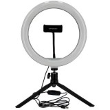 Cumpara ieftin Lampa circulara LED 26 cm diametru,cap de bila 360 grade inclus + mini trepied extensibil cu suport, Dactylion