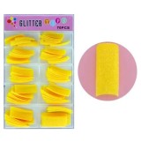 Cumpara ieftin Tipsuri cu sclipici, 70 buc &ndash; galben aprins, INGINAILS
