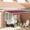 vidaXL Copertină retractabilă manual cu LED, vișiniu, 300x250 cm 3214969