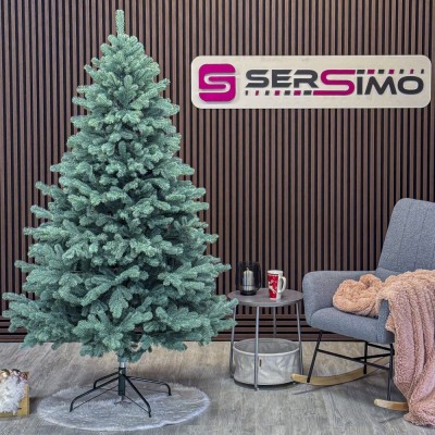 Brad artificial Christmas Deluxe by Sersimo, Kovalivka Select argintiu, integral 3D, 210 cm Household NewTrend foto