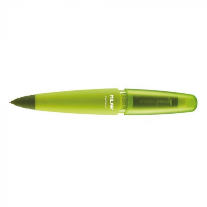 Creion Mecanic MILAN Capsule, Mina de 0.7 mm, Corp din Plastic Verde, Creioane Mecanice, Creion Mecanic cu Mina, Creioane Mecanice cu Mina, Creion Mec