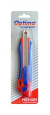 Cutter Premium Optima, Lama 9mm + 2 Rezerve Sk5, Auto-incarcare, Sina Metalica, Abs Cu Rubber Grip foto