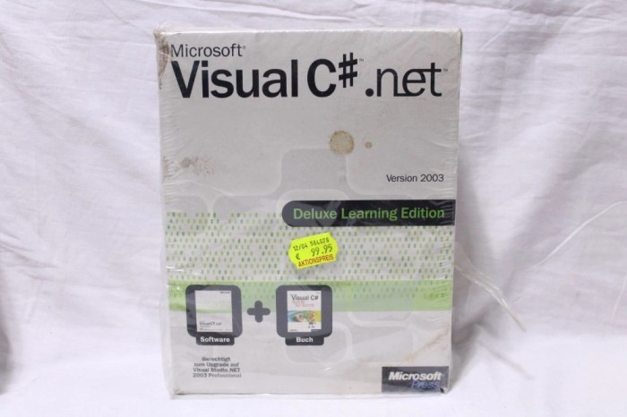 Big box bigbox software PC Microsoft Visual C# .net Version 2003 Deluxe Learning Edition - germana