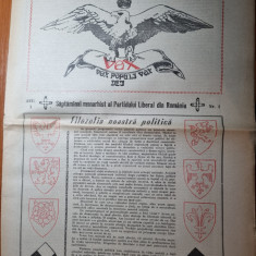 ziarul vox 1990 - anul 1,nr. 1 - prima aparitie a ziarului