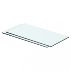vidaXL Rafturi, 2 buc., 40 x 15 cm, panouri sticlă transparentă