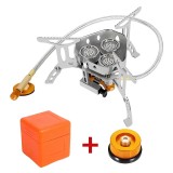 Arzator camping, Putere 6800W, Portabil, Pliabil, Rezistent la vant, Potrivit pentru plimbari in aer liber, drumetii si picnic, Argintiu