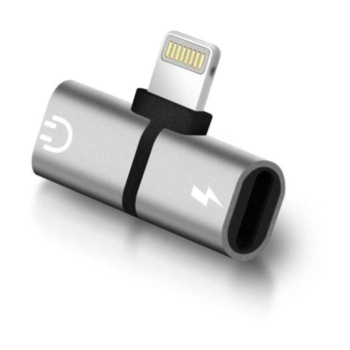 Adaptor lightning la 2xLightning Audio&amp;Charging