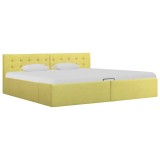 Cumpara ieftin Cadru pat hidraulic cu ladă, galben lime, 180 x 200 cm, textil