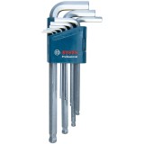 Bosch 1600A01TH5 - Set imbusuri otel calit S2 mm 9 bucati cap sferic
