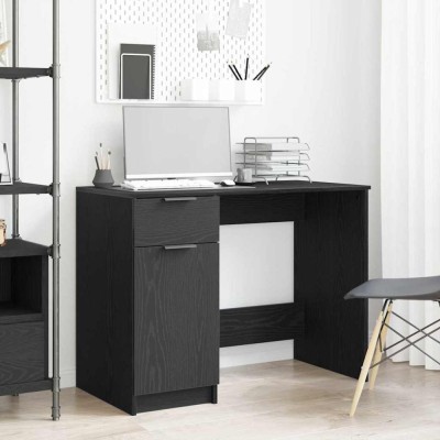 vidaXL Birou cu sertar Stejar negru 100 x 50 x 75 cm Lemn compozit 862779 foto
