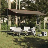 Prelata Camping Impermeabila vidaXL Maro 506x306 cm, Poliester, Husa Transport