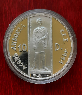 Moneda de argint 925 - 10 Diners &amp;quot;Joan Marti&amp;quot;, Andorra 1993 - A 3448 foto