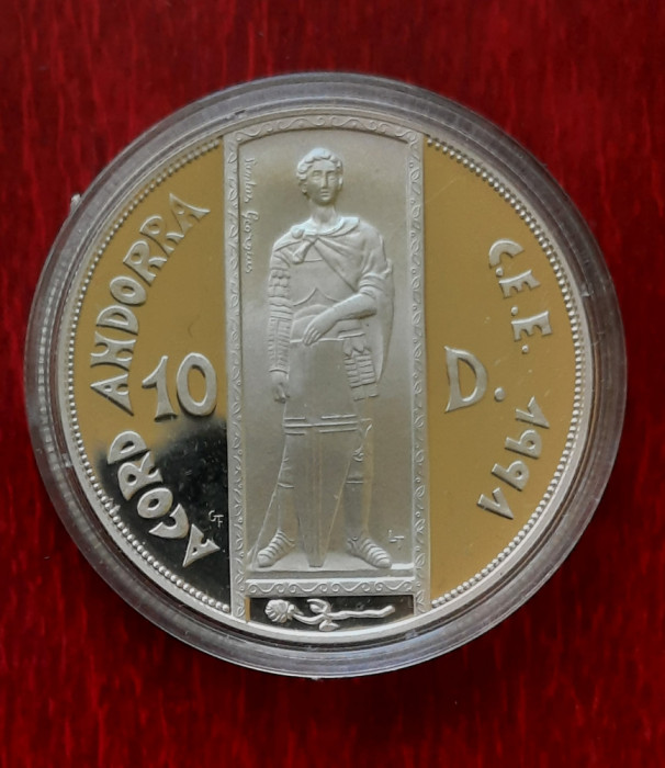 Moneda de argint 925 - 10 Diners &quot;Joan Marti&quot;, Andorra 1993 - A 3448