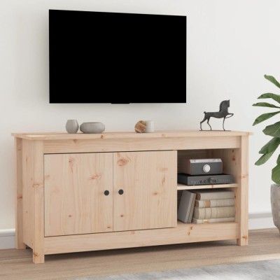 vidaXL Comodă TV, 103x36,5x52 cm, lemn masiv de pin foto