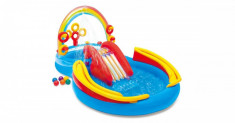 Piscina gonflabila pentru copii Intex Rainbow Ring Play Center 297x193x135cm (57453NP) foto