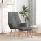 vidaXL Scaun de relaxare cu taburet, gri deschis, textil