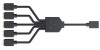 Cablu splitter Cooler Master ARGB 1-la-5, conector LED cu 3 pini, 58 cm, MFX-AWHN-1NNN5-R1 - RESIGILAT