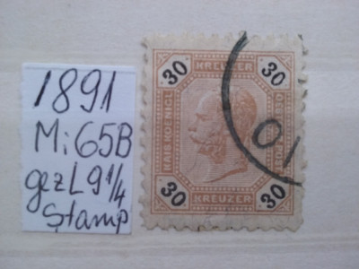 1891- Austria-Mi=65B-2 val.-stamp.-Mi=83$ foto