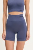 Hummel pantaloni scurți de antrenament Tif culoarea negru, uni, high waist, 214151