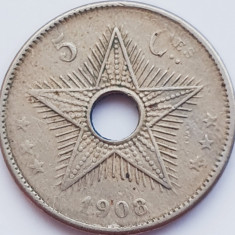 2989 Belgian Congo 5 centimes 1908 Léopold II km 9