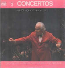 Vinil LP # Arthur Fiedler And The Boston Pops Orchestra &ndash; Great Moments Of Music Volume 3 Concertos = DISC VINIL NOU ! = (SIGILAT) (M)