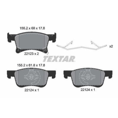 Placute frana Opel Adam (M13) 10.12-02.19, Corsa E (X15) 09.14-, Corsa E Box / Liftback (X15) 09.14-, Fata, TEXTAR foto
